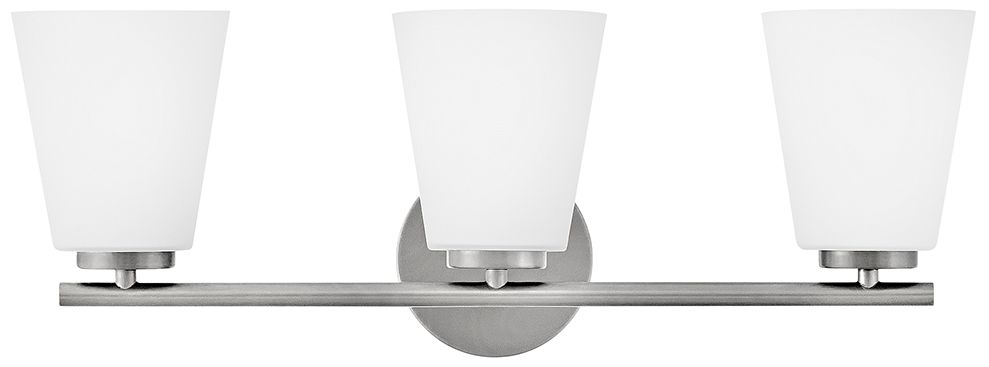 Lark Bri Bath Medium Three Light Vanity 24" Brushed Nickel