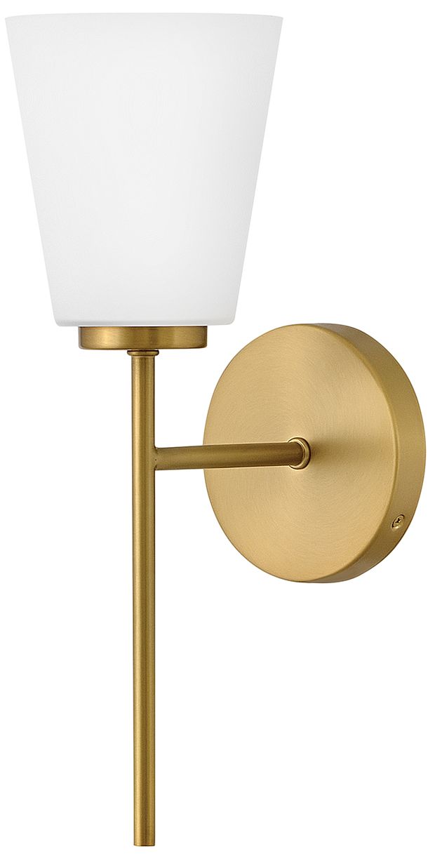 Lark Bri Medium Single Light Vanity 16" Lacquered Brass