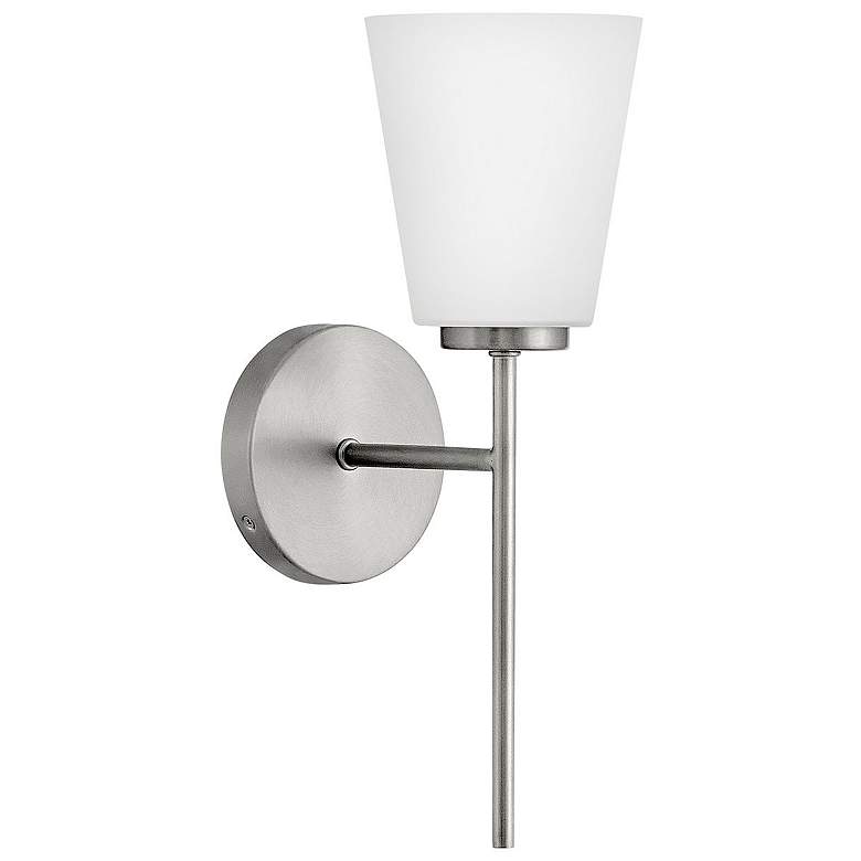 Image 1 Lark Bri Medium Single Light Vanity Brushed Nickel