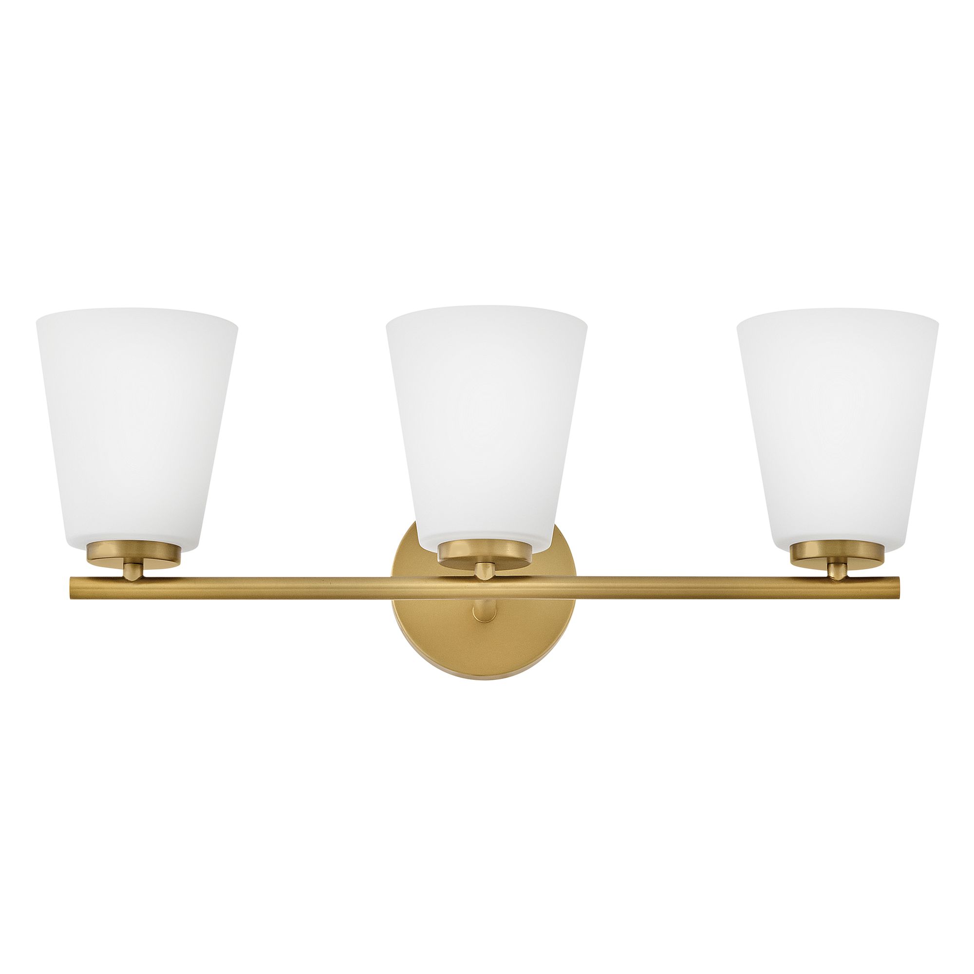 Image 3 Lark Bri Medium Three Light Vanity 24" Lacquered Brass more views