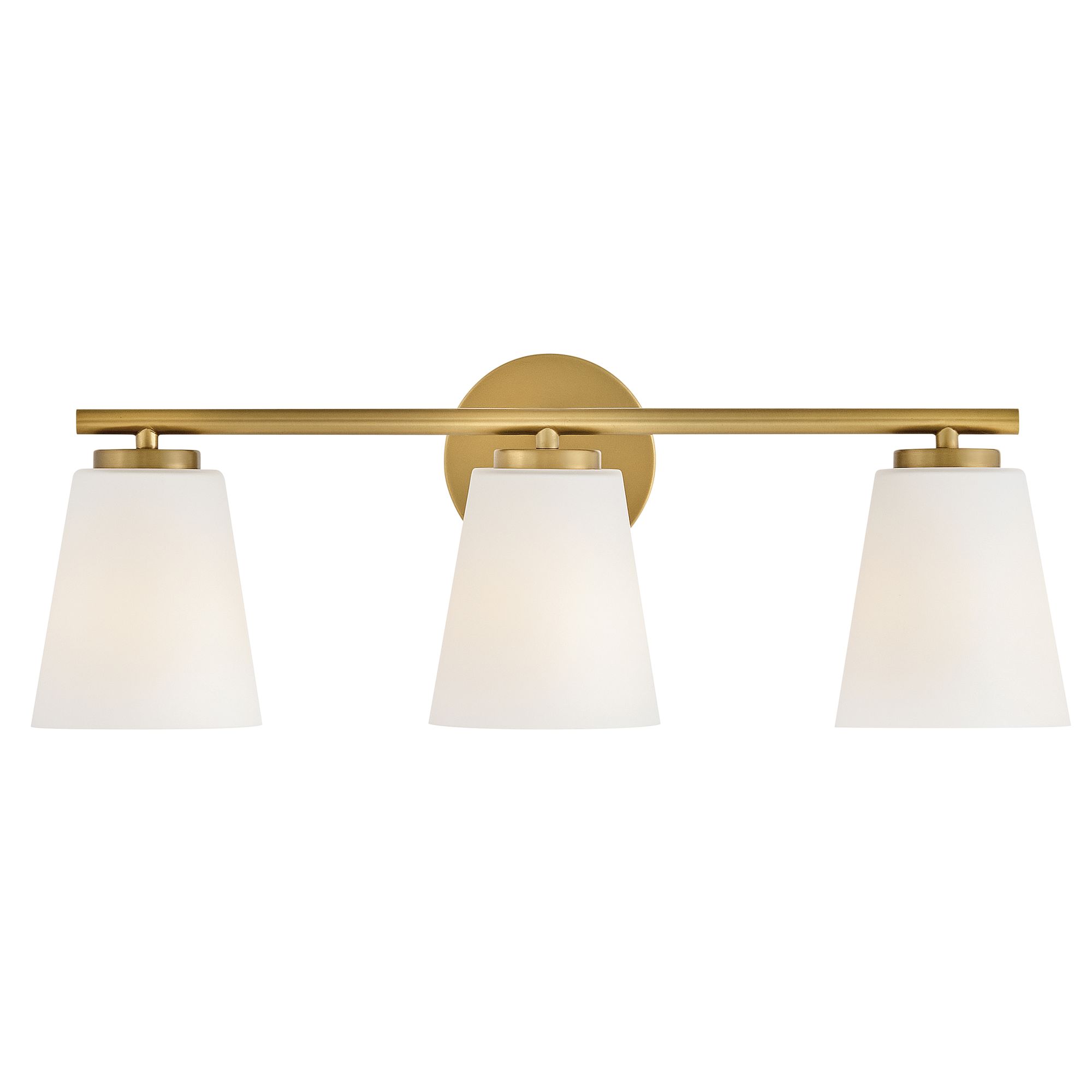 Image 7 Lark Bri Medium Three Light Vanity 24" Lacquered Brass more views