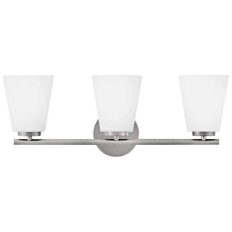 Image 1 Lark Bri Medium Three Light Vanity Brushed Nickel