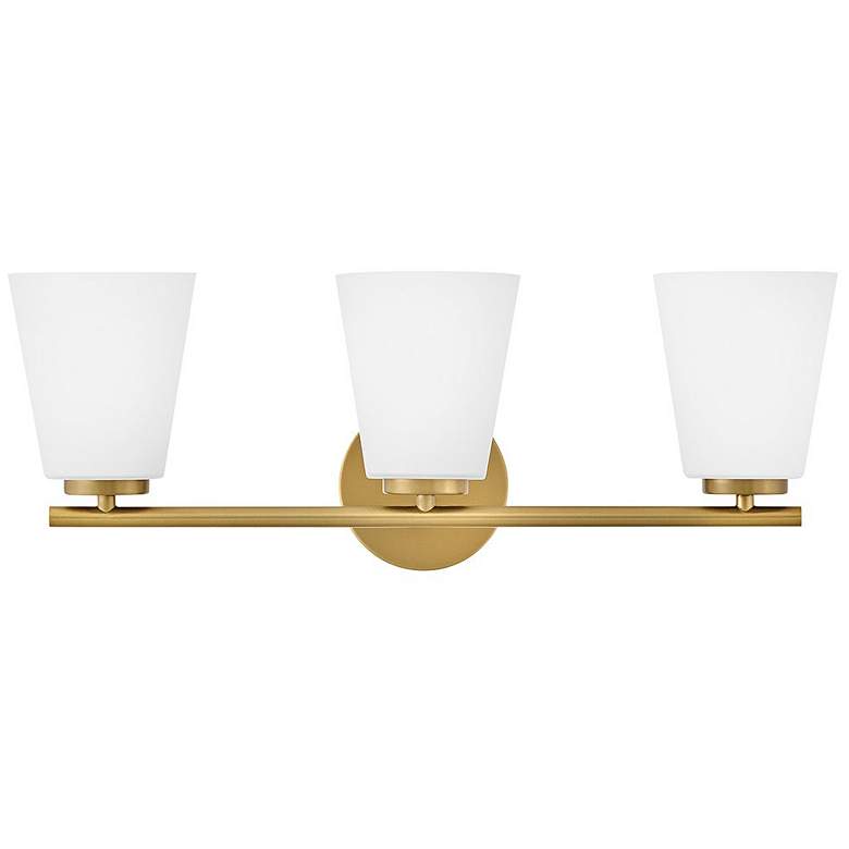 Image 1 Lark Bri Medium Three Light Vanity Lacquered Brass