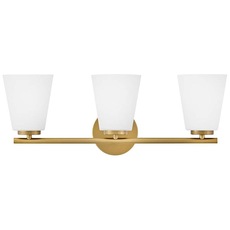 Image 2 Lark Bri Medium Three Light Vanity Lacquered Brass more views