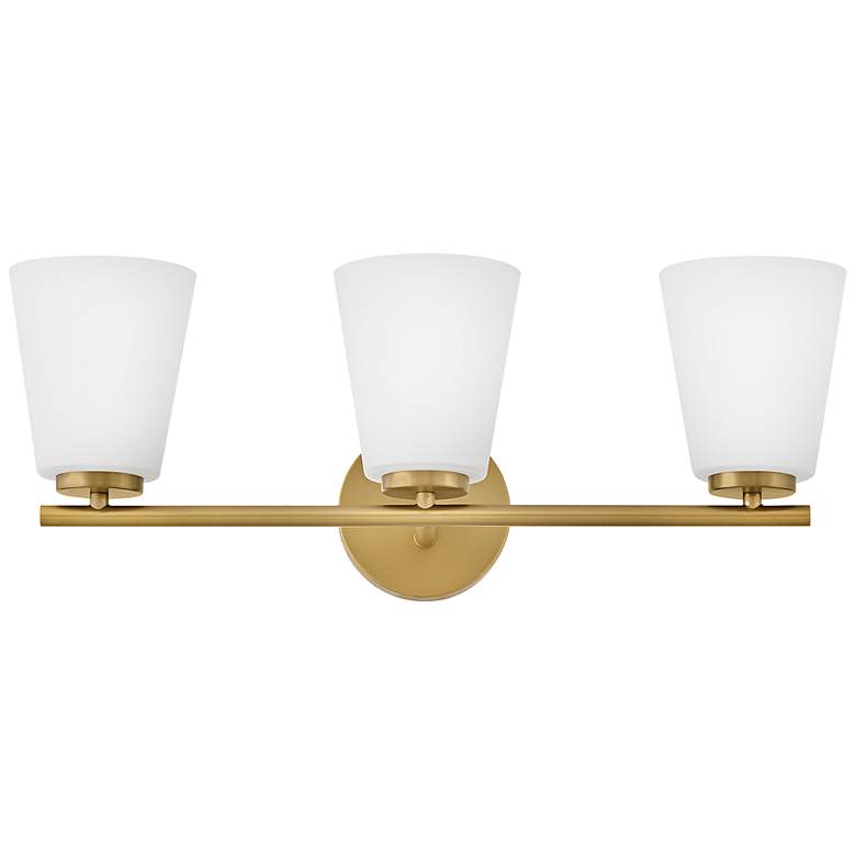 Image 3 Lark Bri Medium Three Light Vanity Lacquered Brass more views