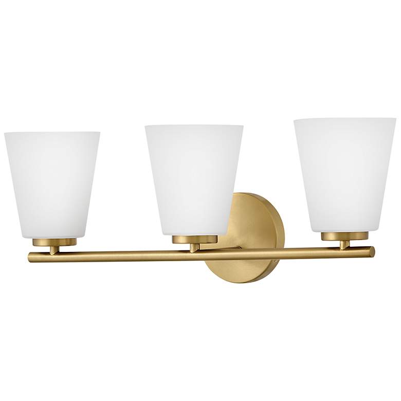 Image 4 Lark Bri Medium Three Light Vanity Lacquered Brass more views