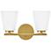 Lark Bri Small Two Light Vanity Lacquered Brass