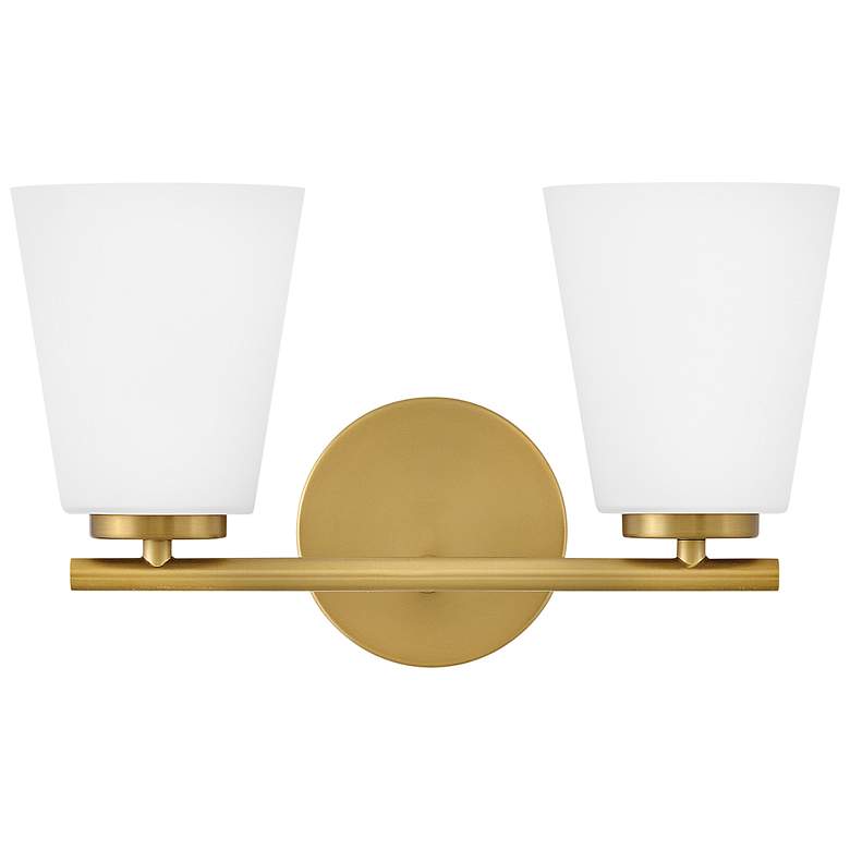 Image 2 Lark Bri Small Two Light Vanity Lacquered Brass more views