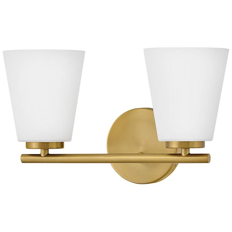 Image 4 Lark Bri Small Two Light Vanity Lacquered Brass more views