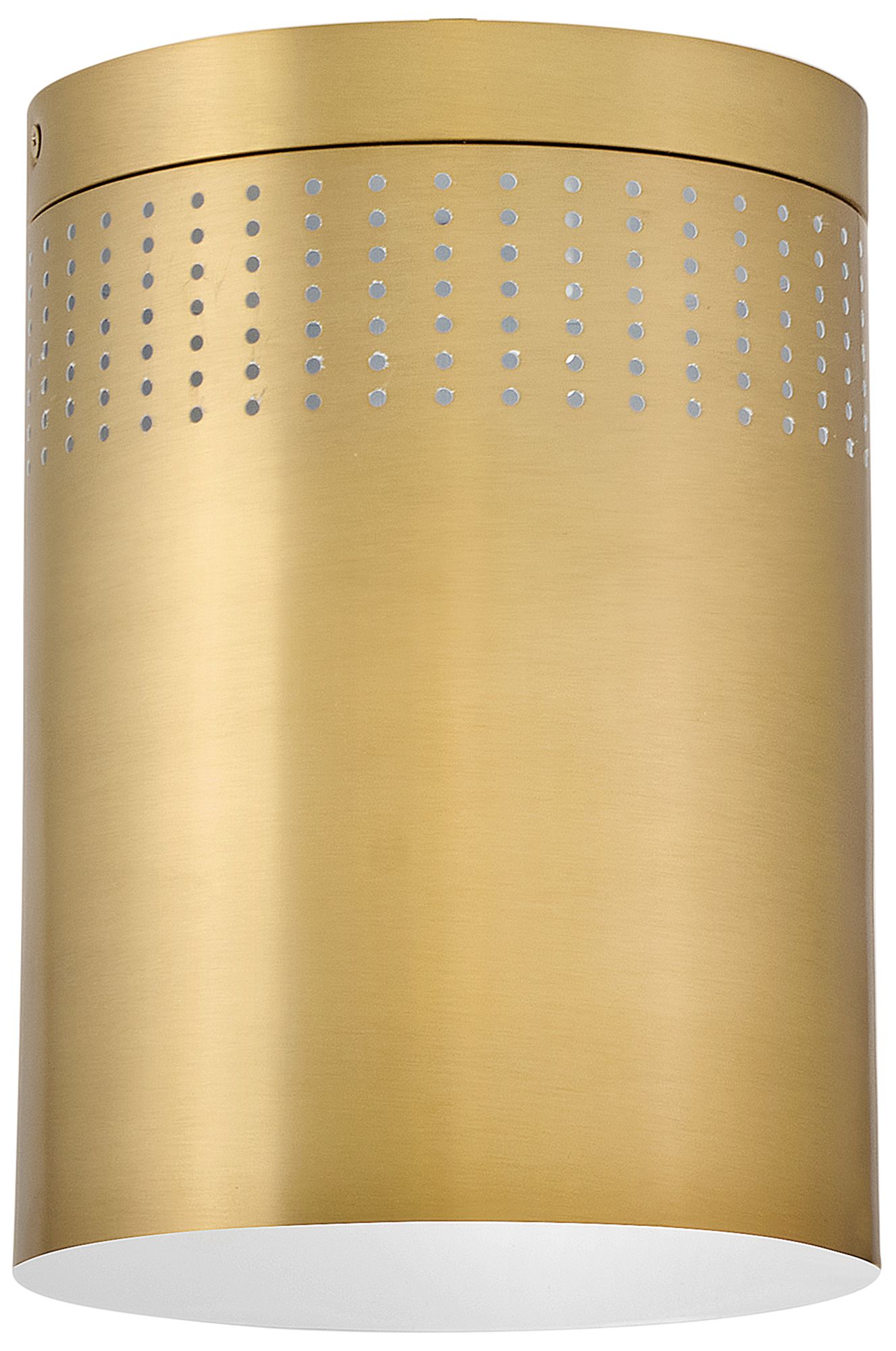 Image 2 Lark Casey 7 1/2"W Lacquered Brass Cylinder Ceiling Light more views