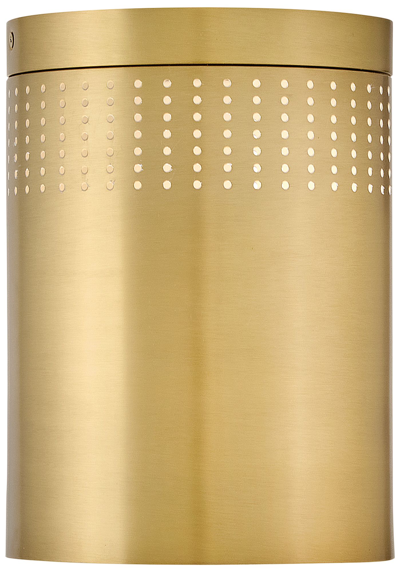 Image 5 Lark Casey 7 1/2"W Lacquered Brass Cylinder Ceiling Light more views