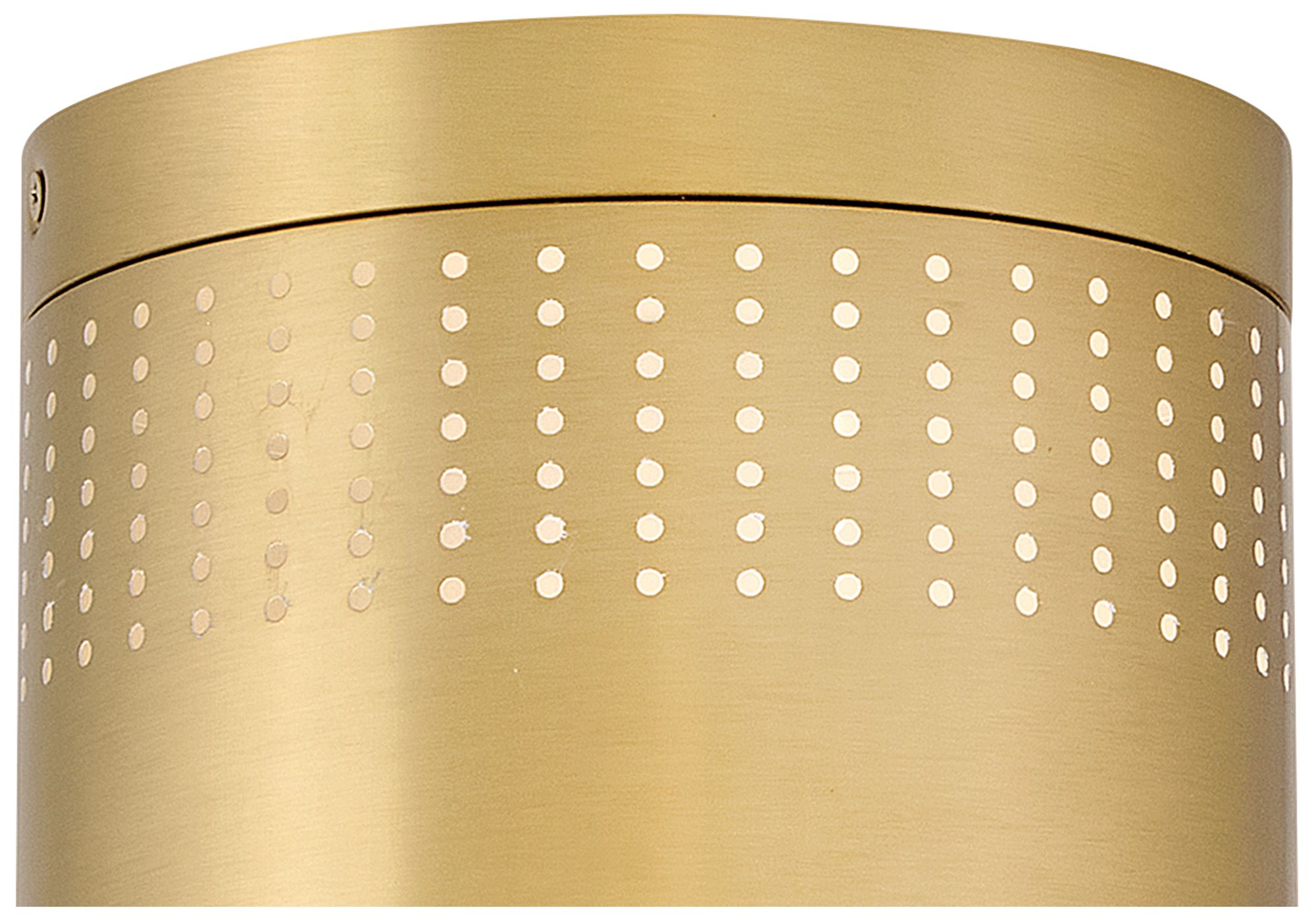 Image 6 Lark Casey 7 1/2"W Lacquered Brass Cylinder Ceiling Light more views