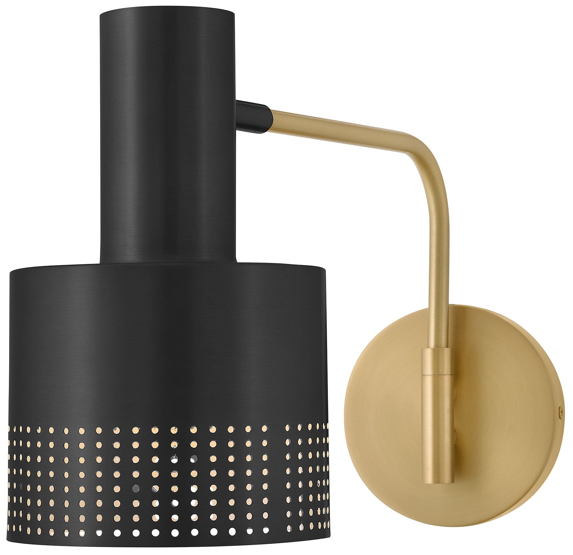Lark Casey Medium Swing Arm Single Light Sconce 10" Lacquered Brass