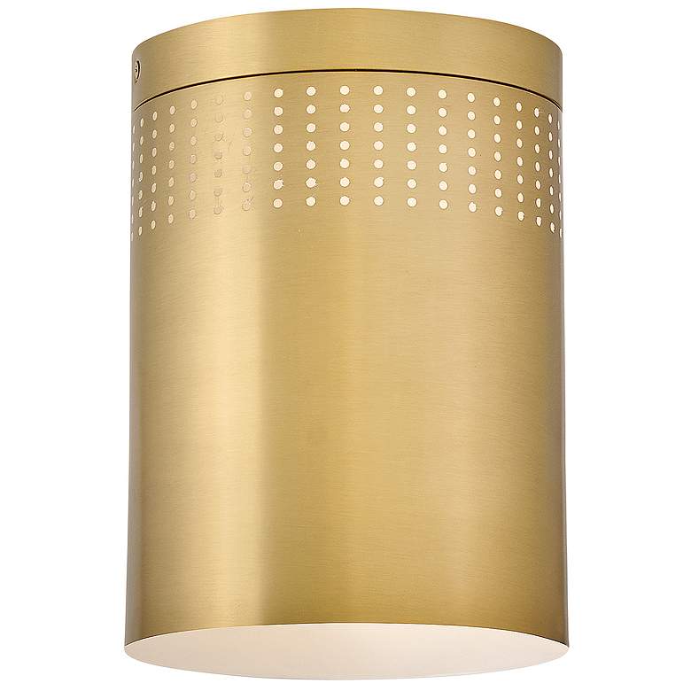 Image 1 Lark Casey Small Flush Mount Lacquered Brass