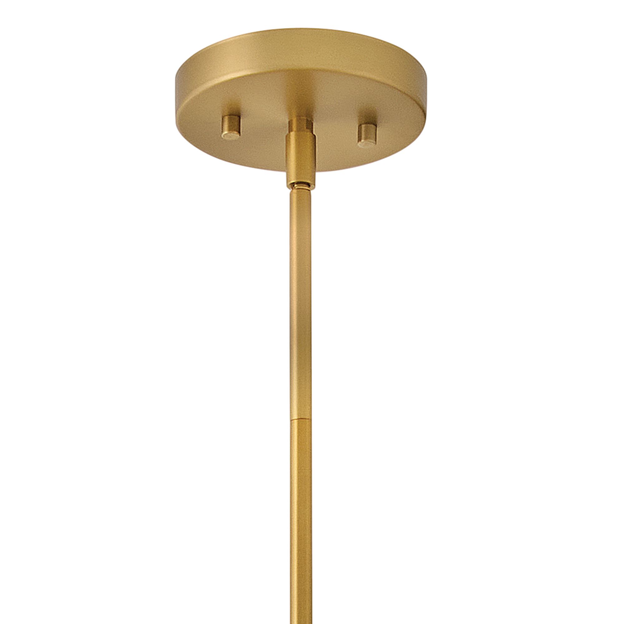 Image 2 Lark Casey Small Pendant 9" Lacquered Brass w/ Satin off White more views