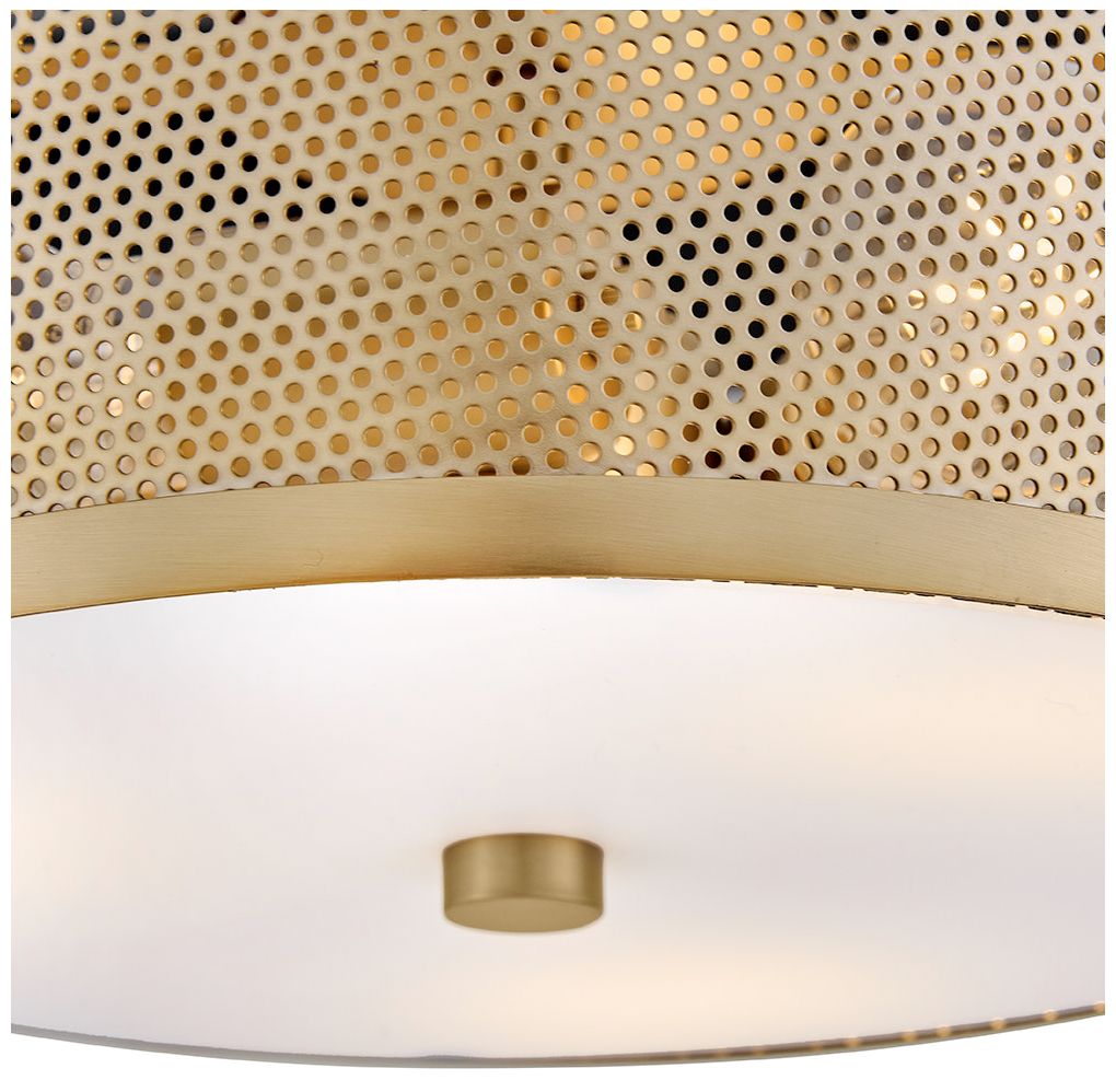 Image 3 Lark Cash Medium Semi Flush Mount 13.75" Lacquered Brass more views