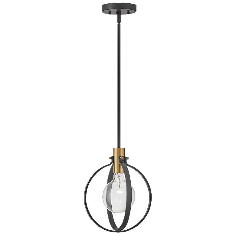 Image 1 Lark-Cirque Pendant-Single Light Pendant-Black-Lacquered Brass