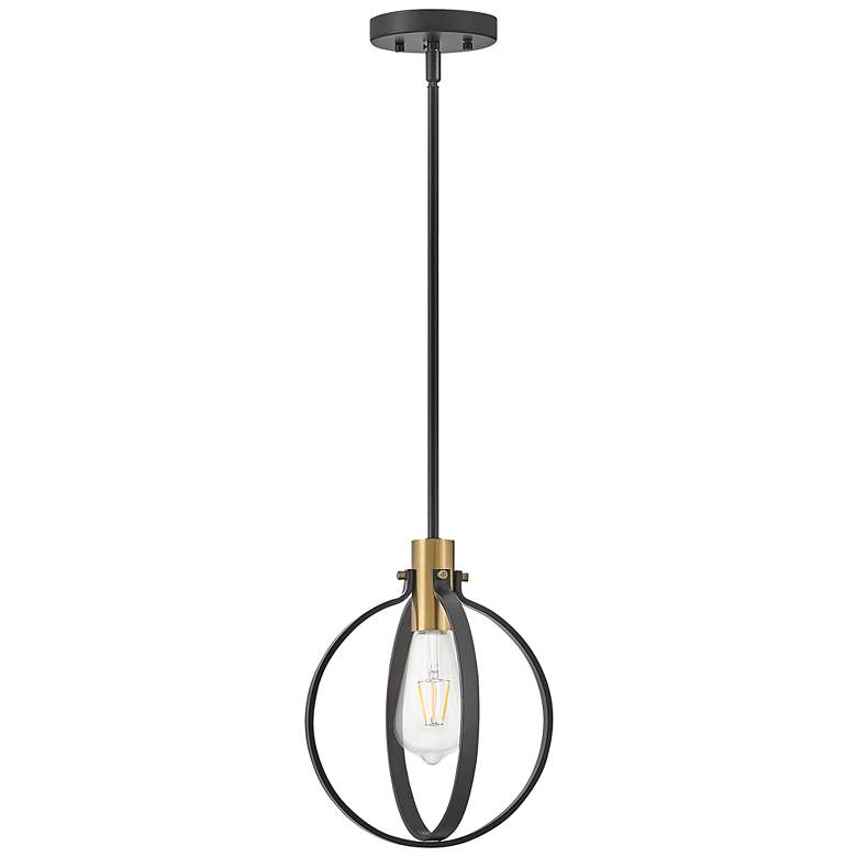 Image 2 Lark-Cirque Pendant-Single Light Pendant-Black-Lacquered Brass more views