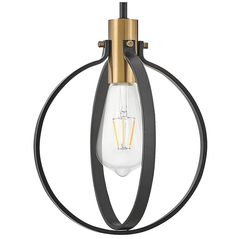 Image 4 Lark-Cirque Pendant-Single Light Pendant-Black-Lacquered Brass more views