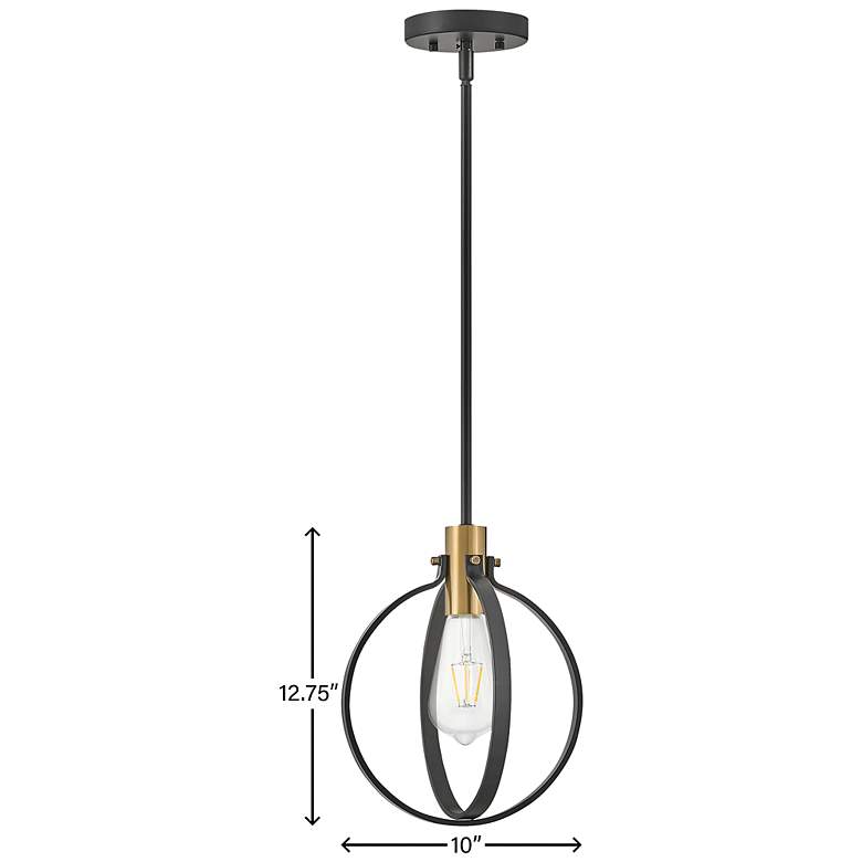 Image 6 Lark-Cirque Pendant-Single Light Pendant-Black-Lacquered Brass more views