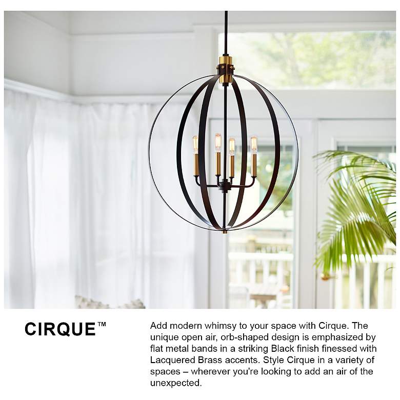 Image 7 Lark-Cirque Pendant-Single Light Pendant-Black-Lacquered Brass more views