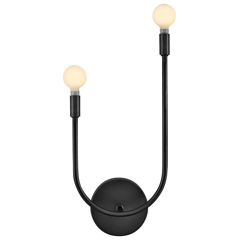 Image 3 Lark Cora Interior Large Two Light Sconce 12.75" Black more views