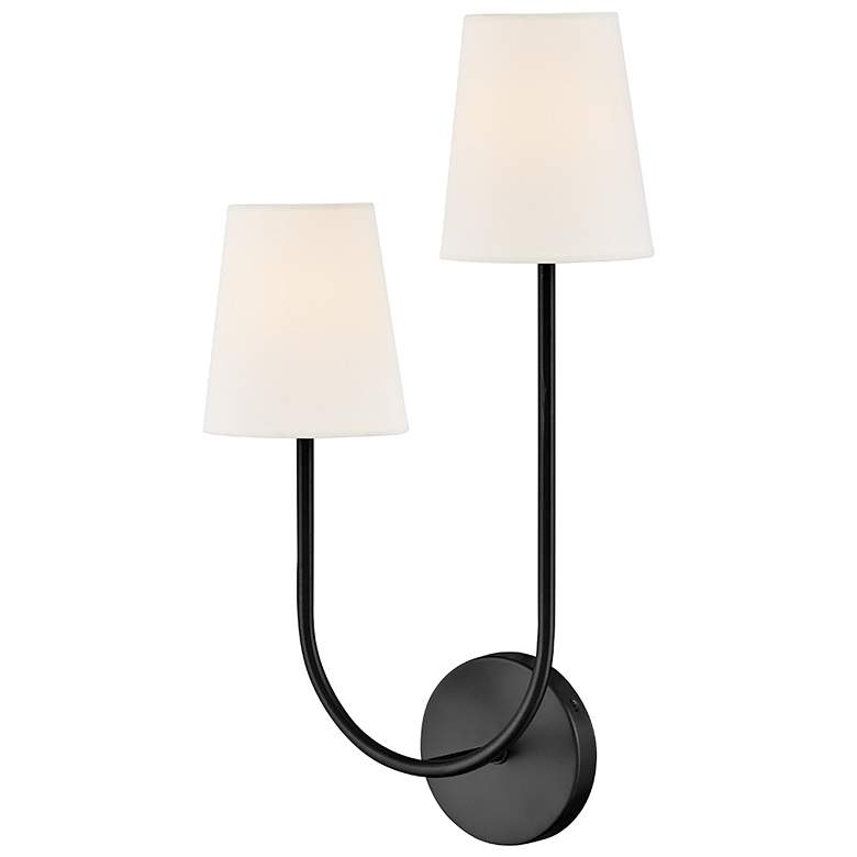 Image 7 Lark Cora Interior Large Two Light Sconce 12.75" Black more views