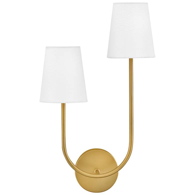 Image 2 Lark Cora Interior Large Two Light Sconce 12.75" Lacquered Brass more views