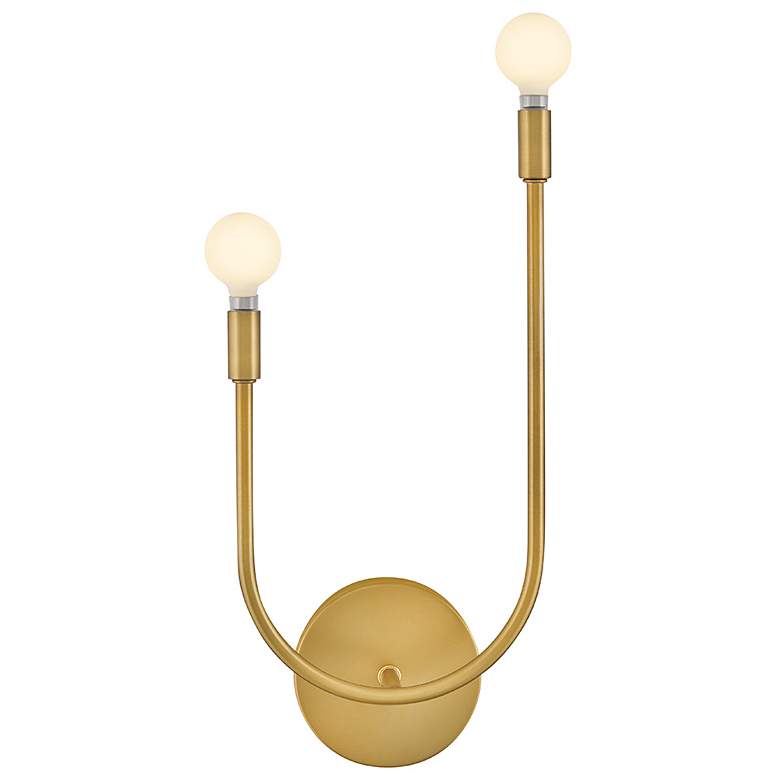 Image 3 Lark Cora Interior Large Two Light Sconce 12.75" Lacquered Brass more views