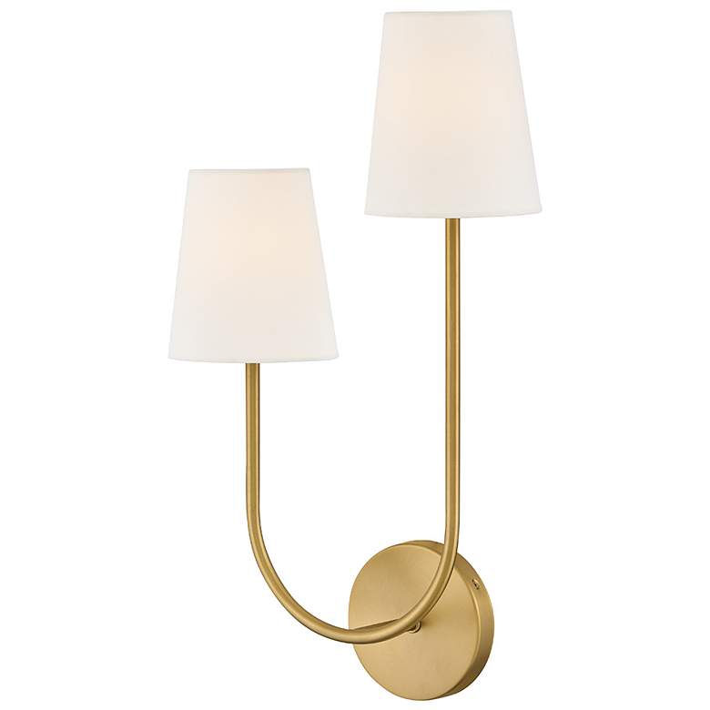 Image 7 Lark Cora Interior Large Two Light Sconce 12.75" Lacquered Brass more views