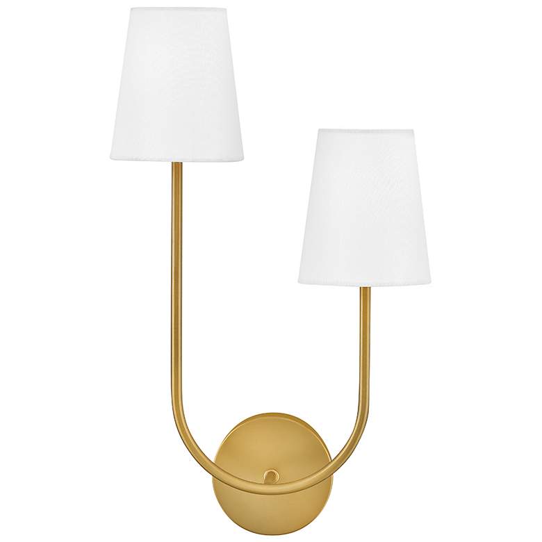 Image 2 Lark Cora Interior Large Two Light Sconce 12.75" Lacquered Brass more views