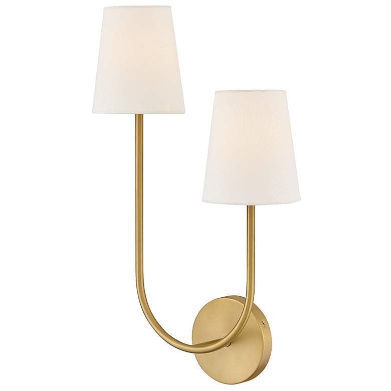 Image 7 Lark Cora Interior Large Two Light Sconce 12.75" Lacquered Brass more views