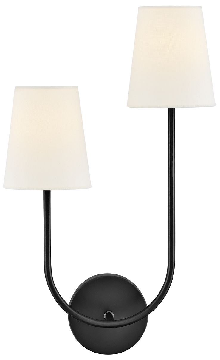Lark Cora Interior Large Two Light Sconce 22" Black