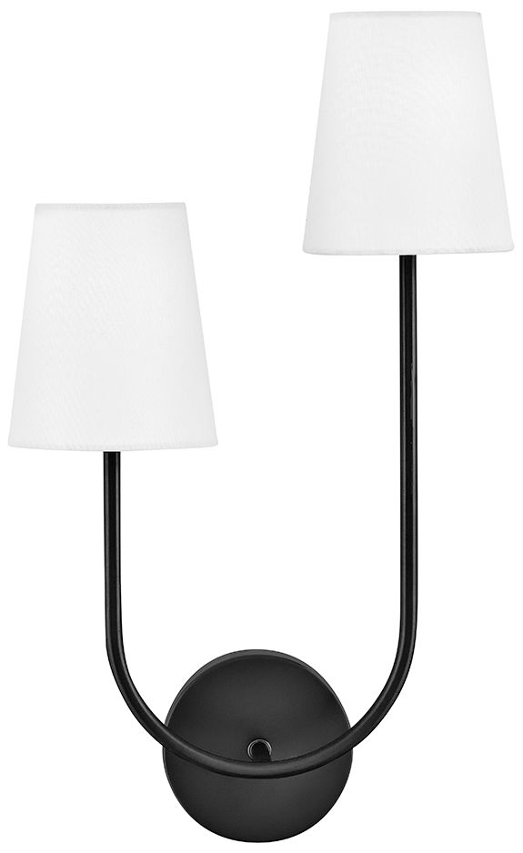 Image 2 Lark Cora Interior Large Two Light Sconce 22" Black more views