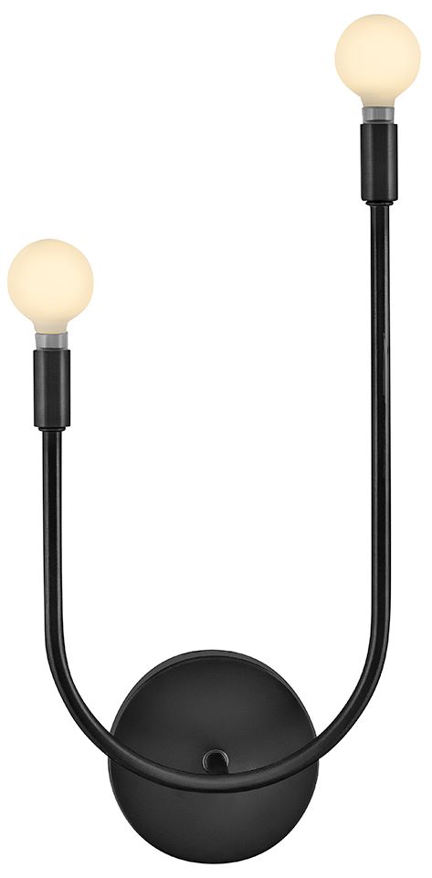 Image 3 Lark Cora Interior Large Two Light Sconce 22" Black more views