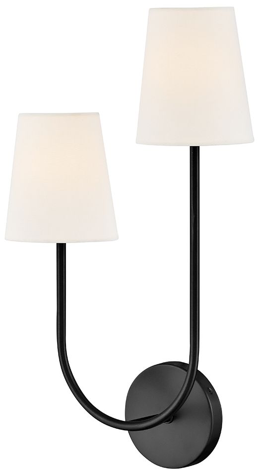 Image 7 Lark Cora Interior Large Two Light Sconce 22" Black more views