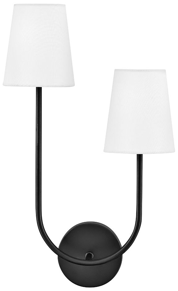 Image 2 Lark Cora Interior Large Two Light Sconce 22" Black more views