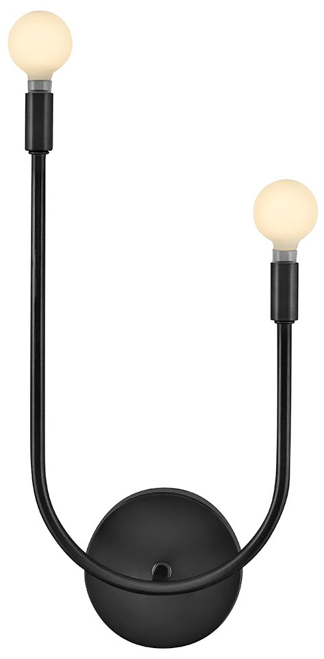 Image 3 Lark Cora Interior Large Two Light Sconce 22" Black more views