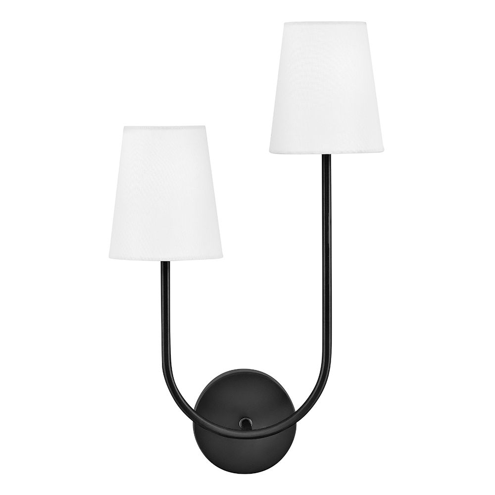 Image 2 Lark Cora Interior Large Two Light Sconce 22" Black more views