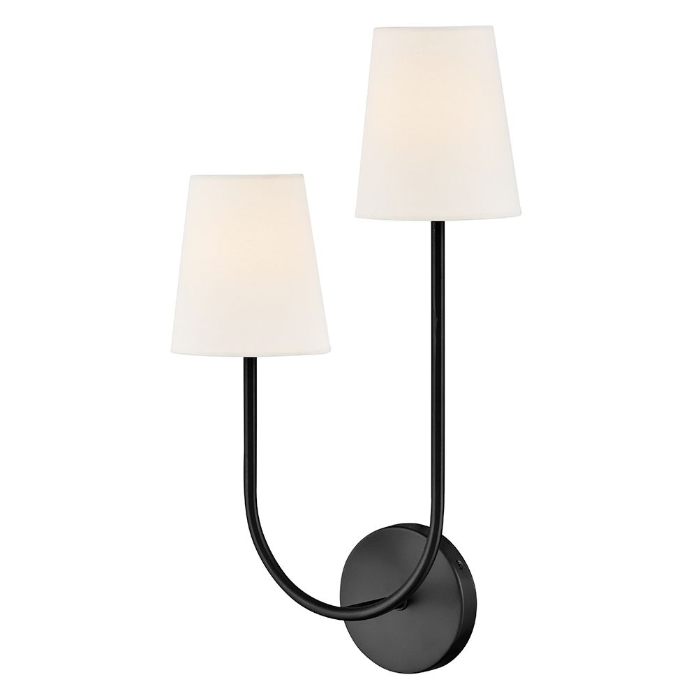 Image 7 Lark Cora Interior Large Two Light Sconce 22" Black more views