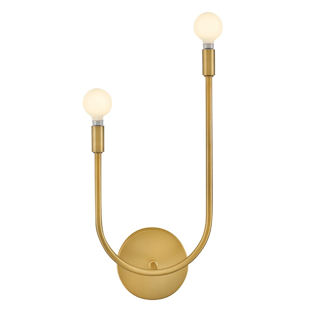 Image 3 Lark Cora Interior Large Two Light Sconce 22" Lacquered Brass more views