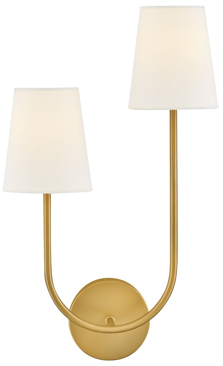 Lark Cora Interior Large Two Light Sconce 22" Lacquered Brass
