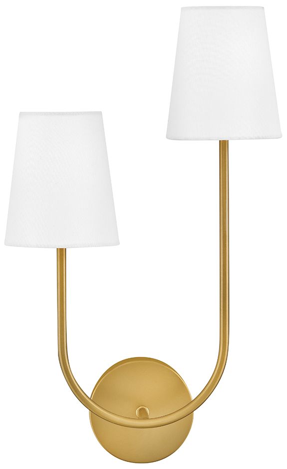 Image 2 Lark Cora Interior Large Two Light Sconce 22" Lacquered Brass more views