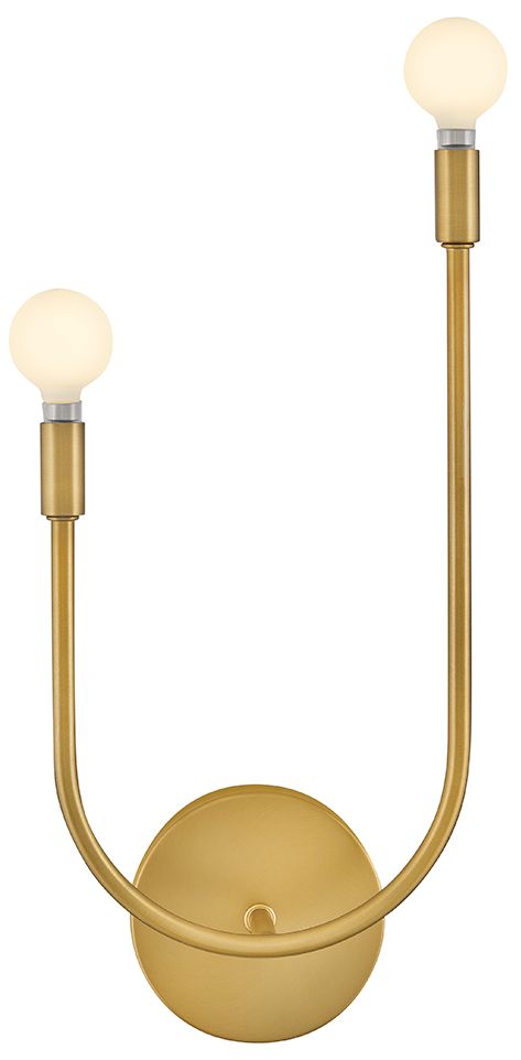 Image 3 Lark Cora Interior Large Two Light Sconce 22" Lacquered Brass more views