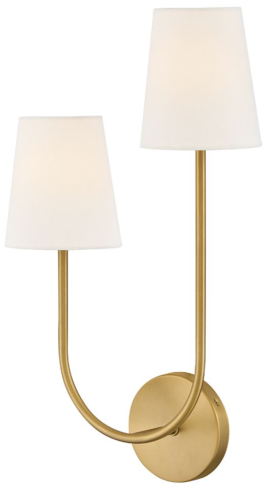 Image 7 Lark Cora Interior Large Two Light Sconce 22" Lacquered Brass more views