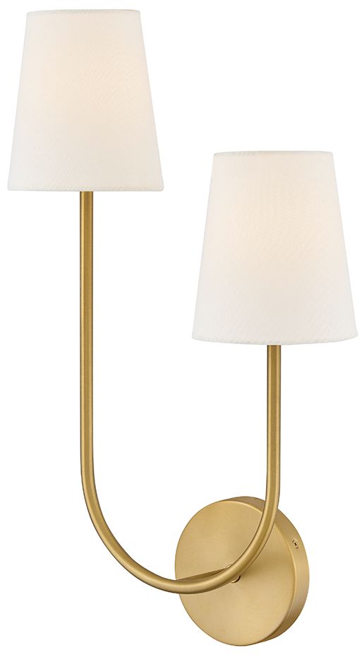 Image 7 Lark Cora Interior Large Two Light Sconce 22" Lacquered Brass more views