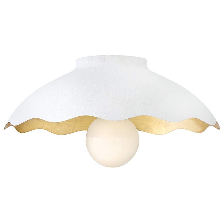 Image 1 Lark Darla Interior Medium Flush Mount 15" Textured Plaster