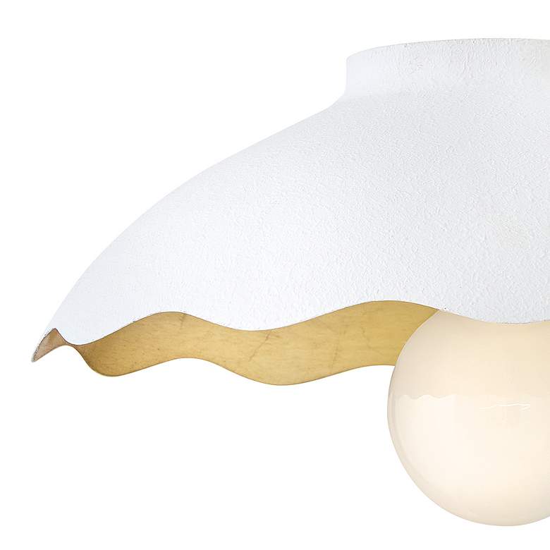 Image 3 Lark Darla Interior Medium Flush Mount 15" Textured Plaster more views