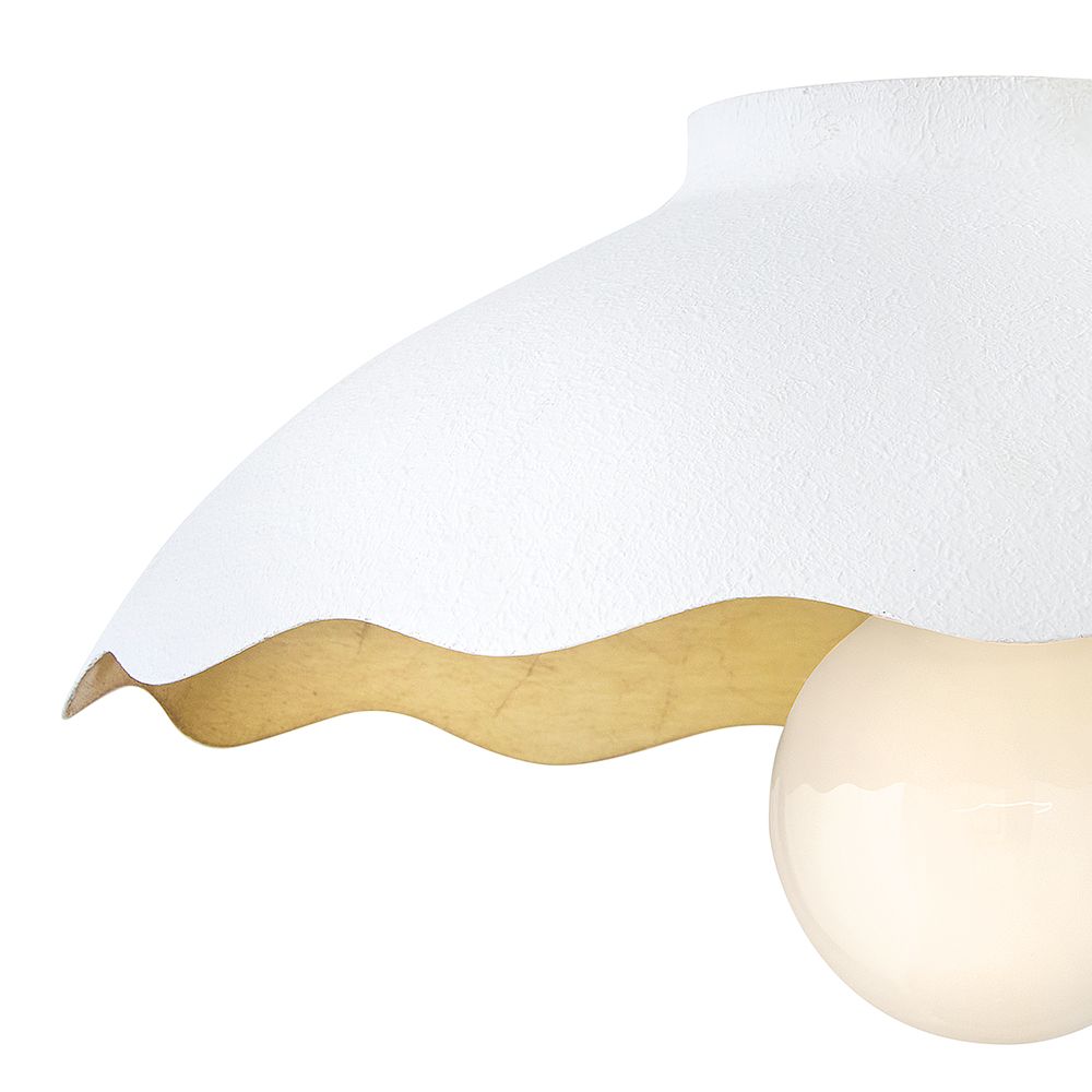 Image 3 Lark Darla Interior Medium Flush Mount 15" Textured Plaster more views