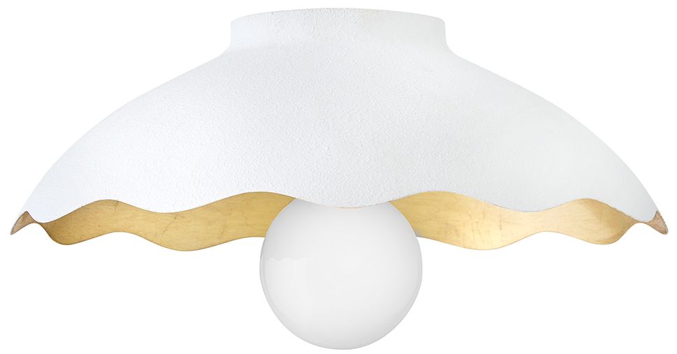 Image 2 Lark Darla Interior Medium Flush Mount 5" Textured Plaster more views